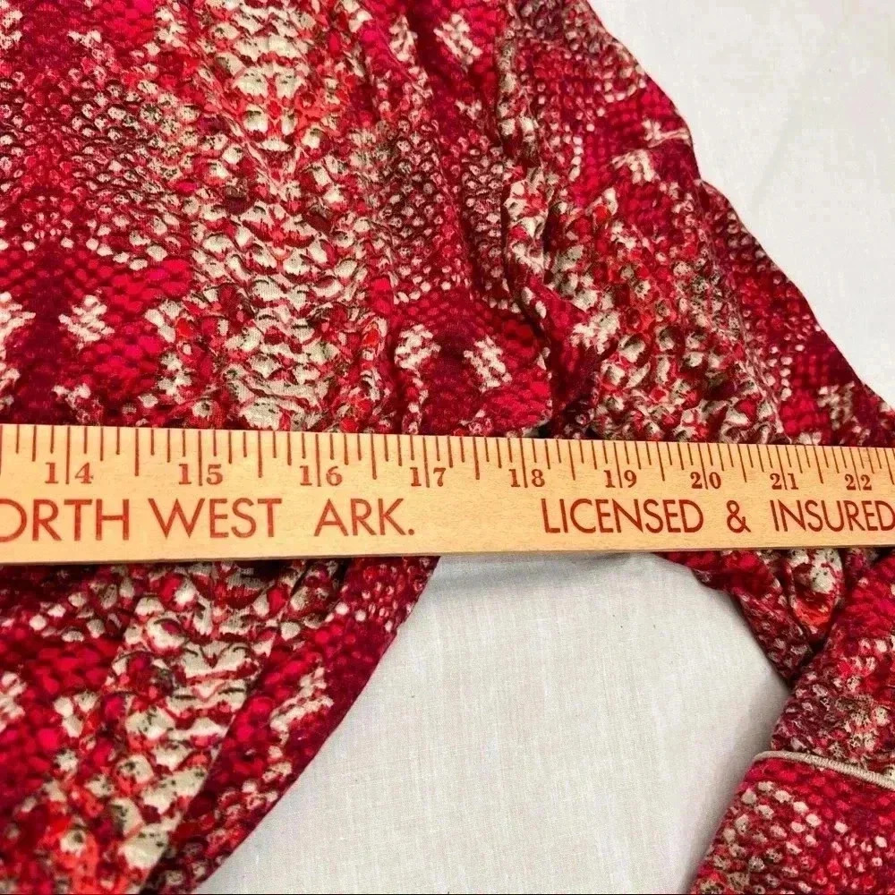 MARC BY MARC JACOB Womens 100% Lyocell Red Brown Snake Prints Robe Sz M/L Comfy - Picture 8 of 9